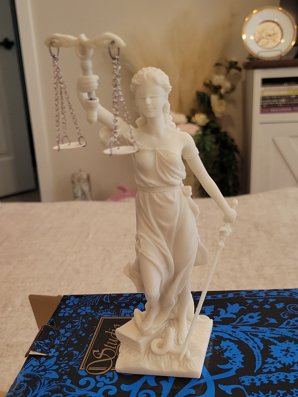 Lady Justice Statue (Marble Finish) From Studio Collection By Veronese Design